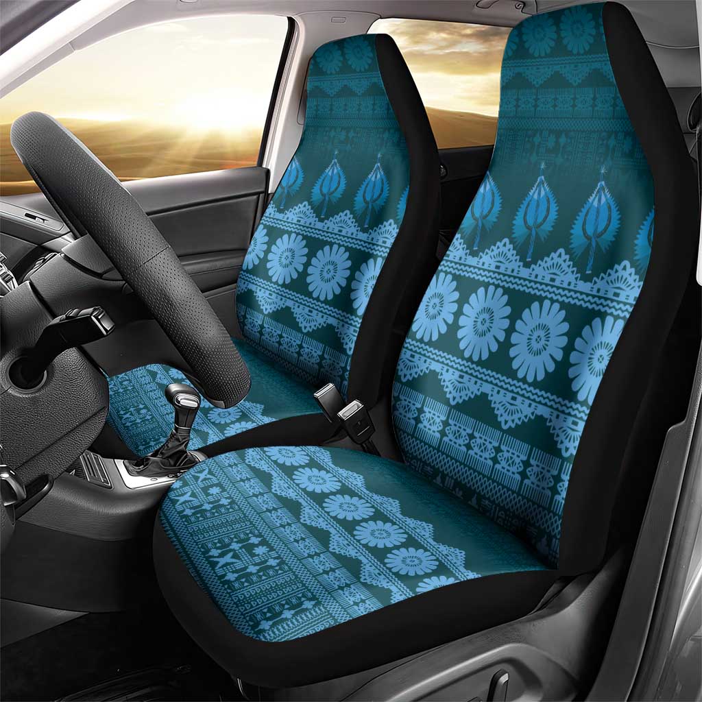Bula Fiji Iri ni Meke Car Seat Cover Karakarawa Fijian Masi LT14 - Polynesian Pride