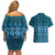 Bula Fiji Iri ni Meke Couples Matching Off Shoulder Short Dress and Hawaiian Shirt Karakarawa Fijian Masi - Polynesian Pride