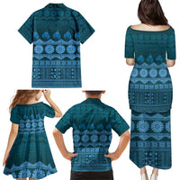 Bula Fiji Iri ni Meke Family Matching Puletasi and Hawaiian Shirt Karakarawa Fijian Masi LT14 - Polynesian Pride