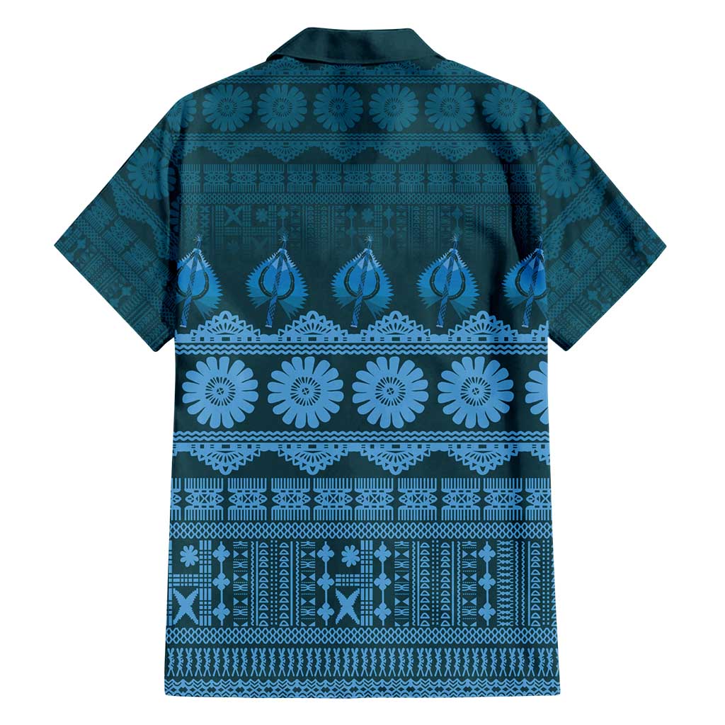Bula Fiji Iri ni Meke Family Matching Tank Maxi Dress and Hawaiian Shirt Karakarawa Fijian Masi LT14 - Polynesian Pride