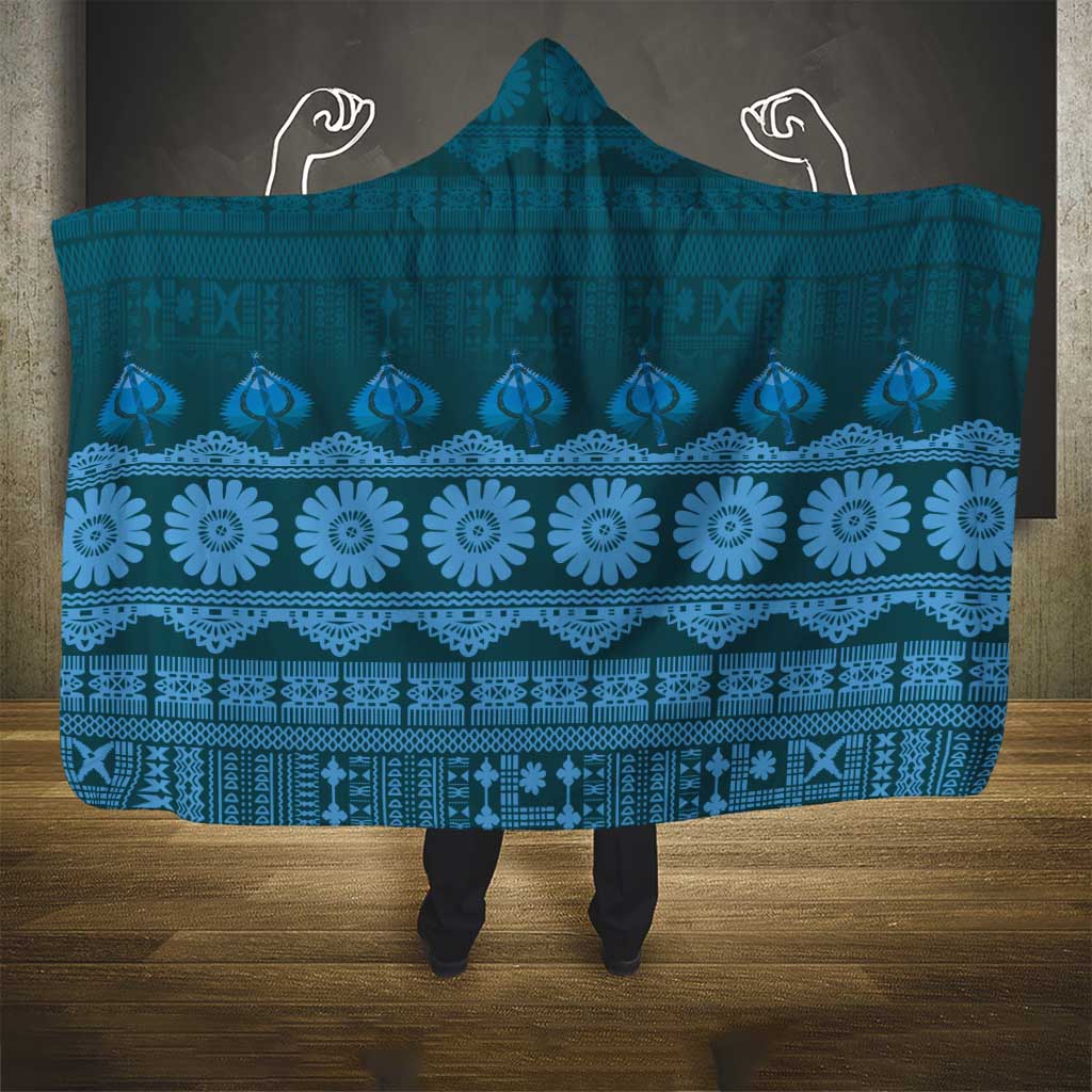 Bula Fiji Iri ni Meke Hooded Blanket Karakarawa Fijian Masi LT14 - Polynesian Pride