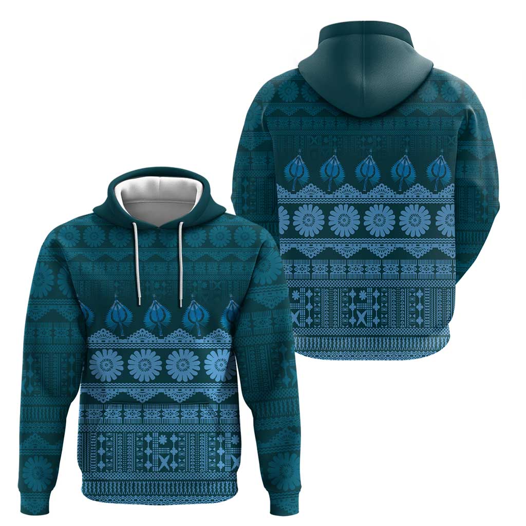 Bula Fiji Iri ni Meke Hoodie Karakarawa Fijian Masi LT14 - Polynesian Pride
