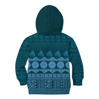 Bula Fiji Iri ni Meke Kid Hoodie Karakarawa Fijian Masi LT14 - Polynesian Pride
