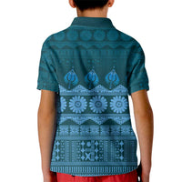 Bula Fiji Iri ni Meke Kid Polo Shirt Karakarawa Fijian Masi LT14 - Polynesian Pride