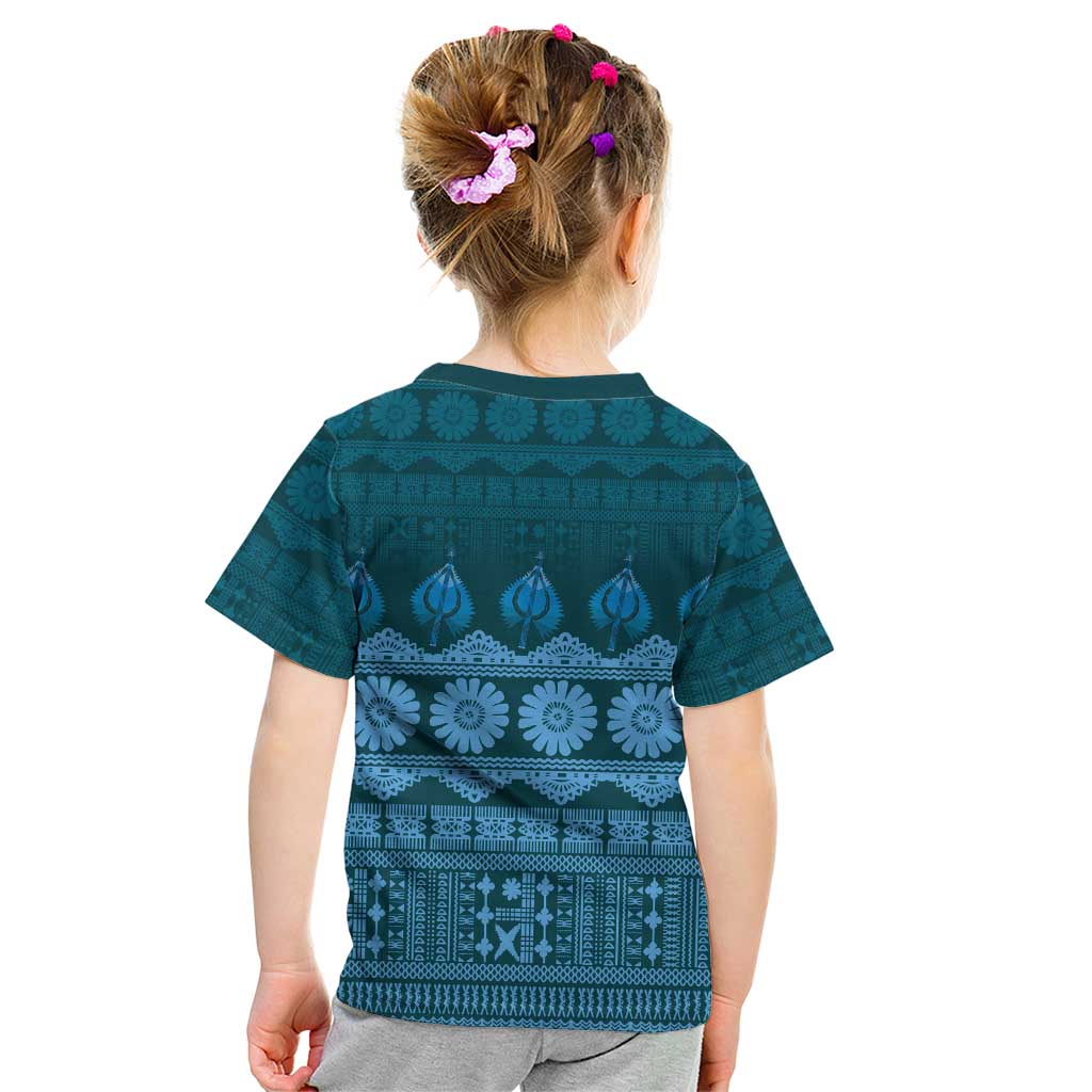 Bula Fiji Iri ni Meke Kid T Shirt Karakarawa Fijian Masi LT14 - Polynesian Pride