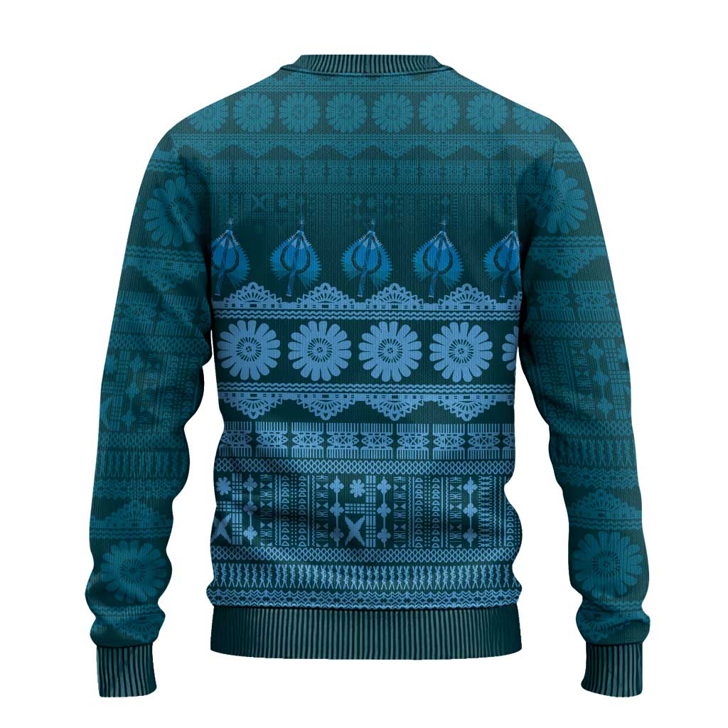 Bula Fiji Iri ni Meke Ugly Christmas Sweater Karakarawa Fijian Masi LT14 - Polynesian Pride