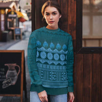 Bula Fiji Iri ni Meke Ugly Christmas Sweater Karakarawa Fijian Masi LT14 - Polynesian Pride