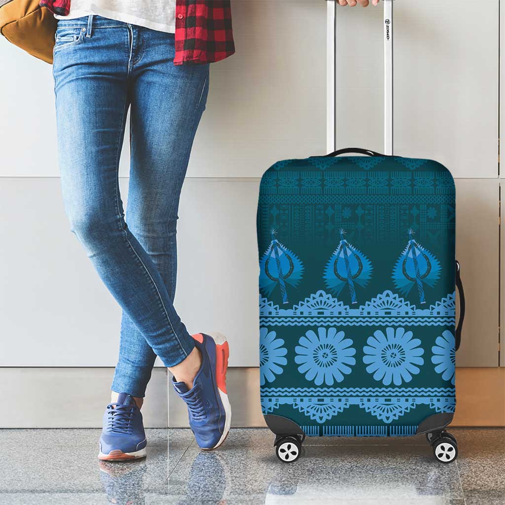 Bula Fiji Iri ni Meke Luggage Cover Karakarawa Fijian Masi LT14 - Polynesian Pride
