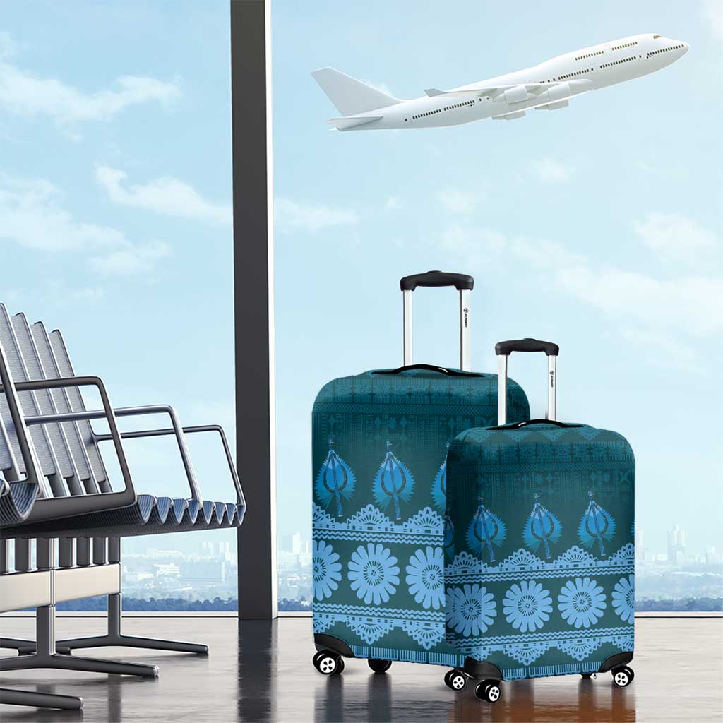 Bula Fiji Iri ni Meke Luggage Cover Karakarawa Fijian Masi LT14 - Polynesian Pride