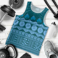 Bula Fiji Iri ni Meke Men Tank Top Karakarawa Fijian Masi LT14 - Polynesian Pride