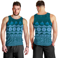 Bula Fiji Iri ni Meke Men Tank Top Karakarawa Fijian Masi LT14 - Polynesian Pride