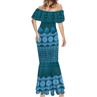 Bula Fiji Iri ni Meke Mermaid Dress Karakarawa Fijian Masi LT14 - Polynesian Pride