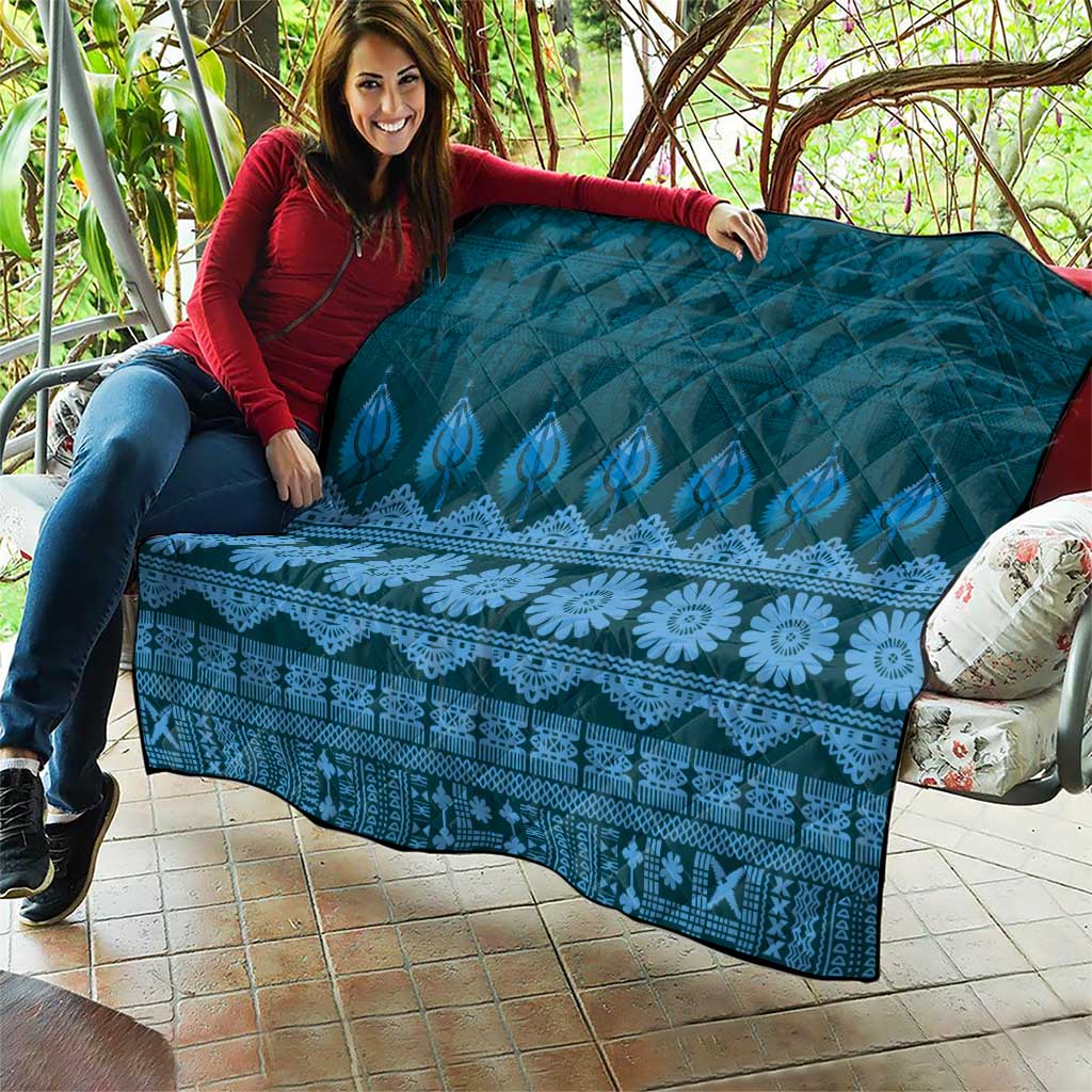 Bula Fiji Iri ni Meke Quilt Karakarawa Fijian Masi - Polynesian Pride