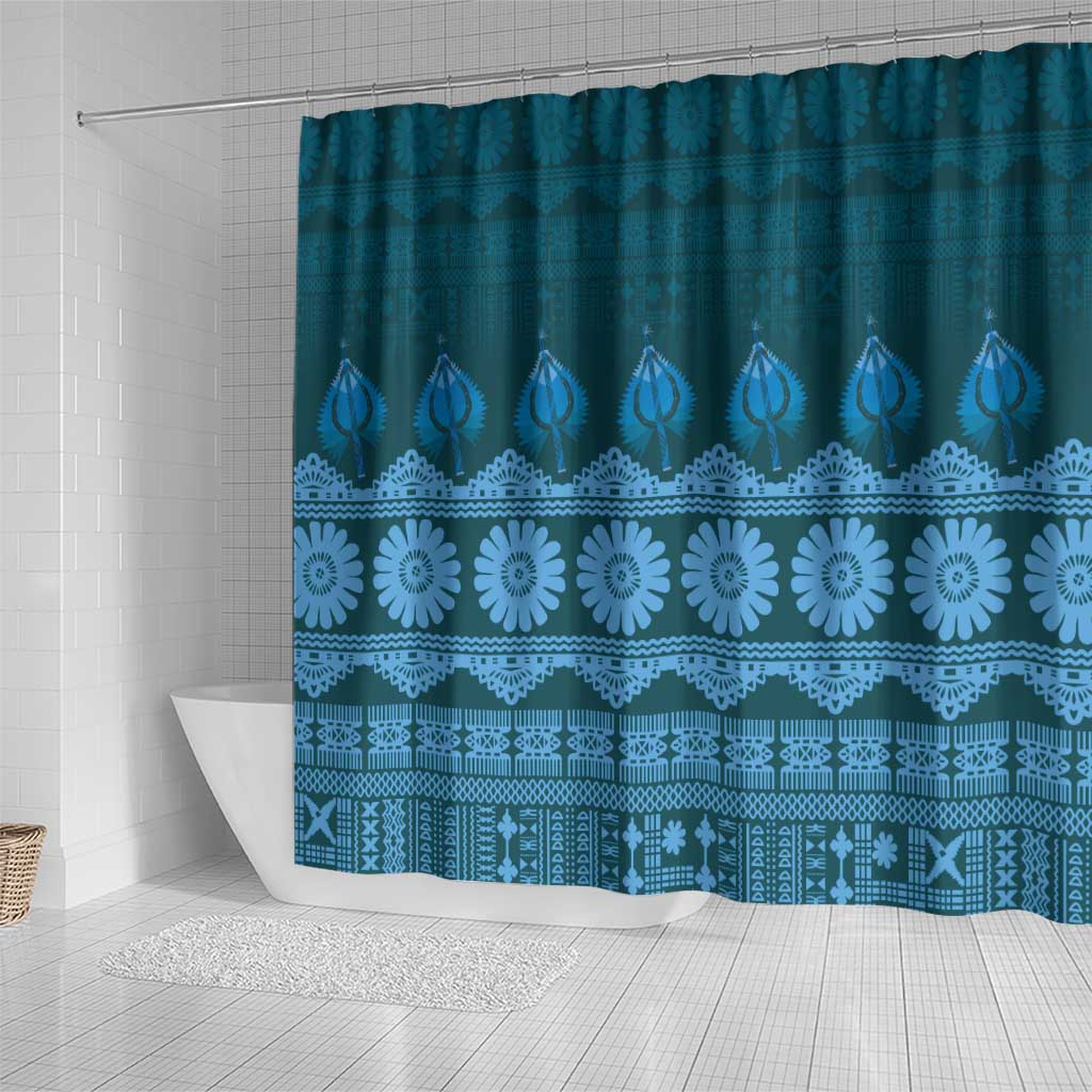 Bula Fiji Iri ni Meke Shower Curtain Karakarawa Fijian Masi LT14 - Polynesian Pride
