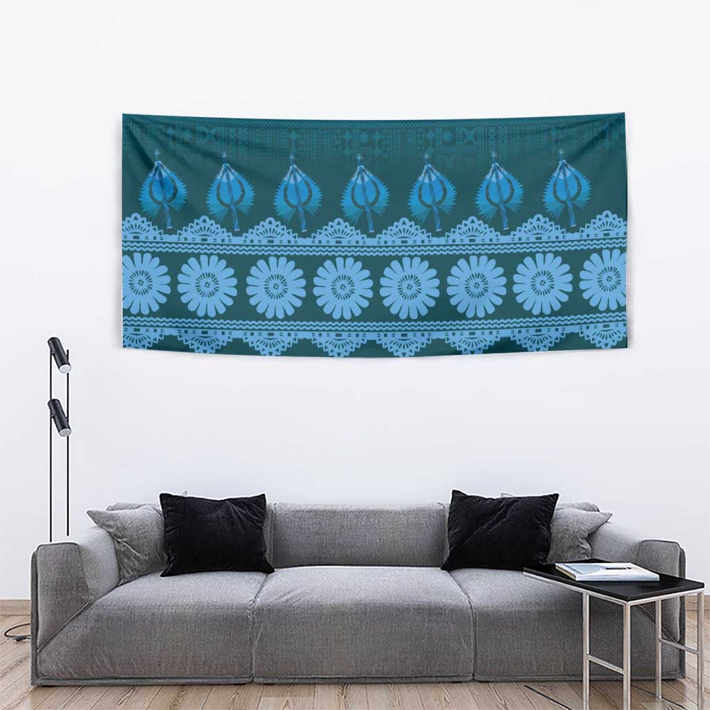 Bula Fiji Iri ni Meke Tapestry Karakarawa Fijian Masi - Polynesian Pride