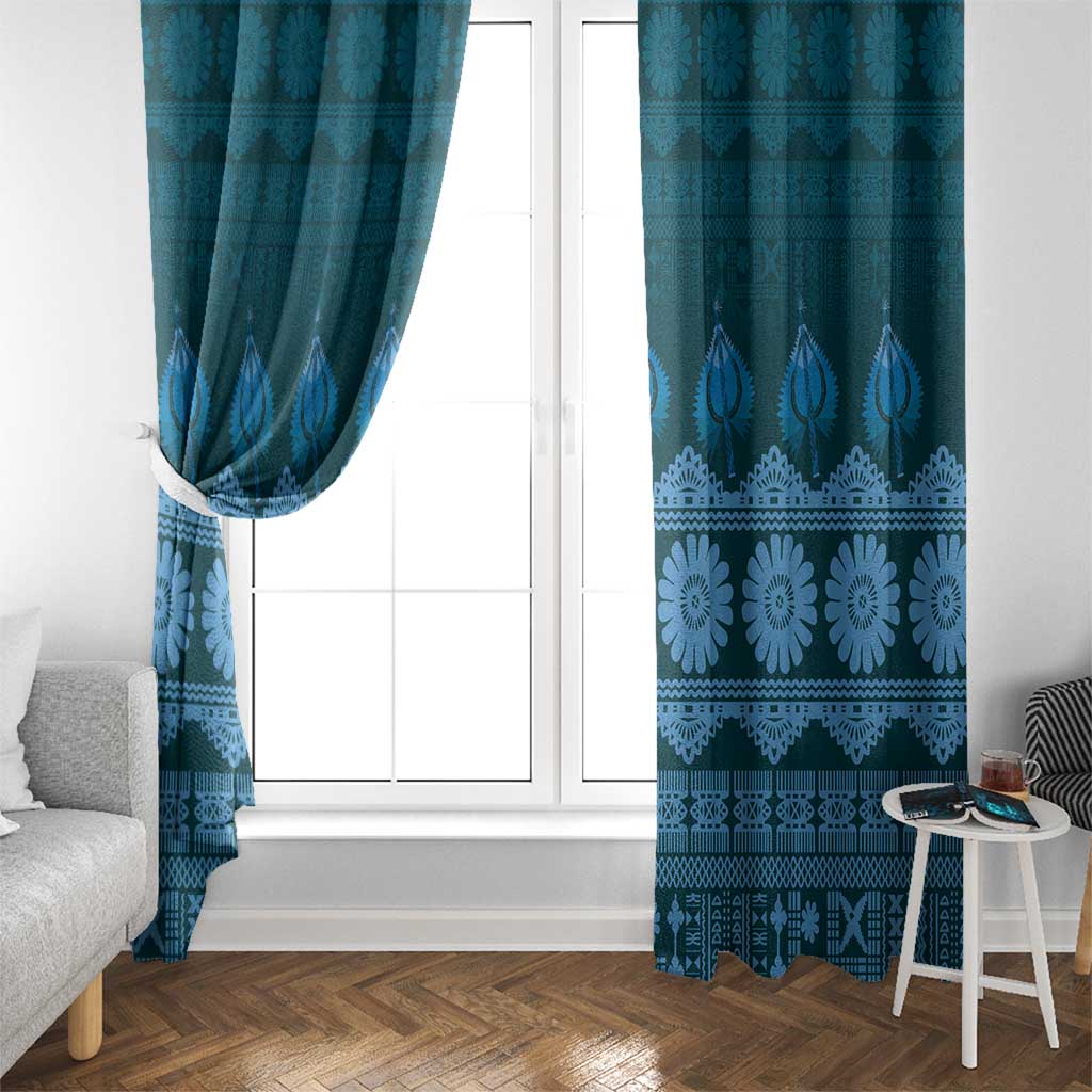 Bula Fiji Iri ni Meke Window Curtain Karakarawa Fijian Masi - Polynesian Pride