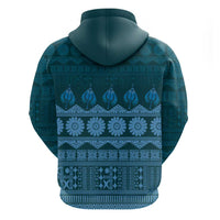 Bula Fiji Iri ni Meke Zip Hoodie Karakarawa Fijian Masi LT14 - Polynesian Pride