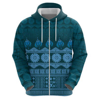 Bula Fiji Iri ni Meke Zip Hoodie Karakarawa Fijian Masi LT14 - Polynesian Pride