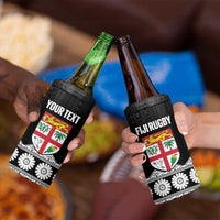 Fiji Tapa Rugby Custom 4 in 1 Can Cooler Tumbler Go Fijiana LT14 - Polynesian Pride