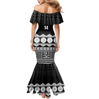 Fiji Tapa Rugby Custom Family Matching Mermaid Dress and Hawaiian Shirt Go Fijiana LT14 - Polynesian Pride