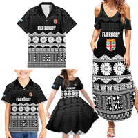 Fiji Tapa Rugby Custom Family Matching Summer Maxi Dress and Hawaiian Shirt Go Fijiana LT14 - Polynesian Pride