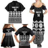 Fiji Tapa Rugby Custom Family Matching Summer Maxi Dress and Hawaiian Shirt Go Fijiana LT14 - Polynesian Pride