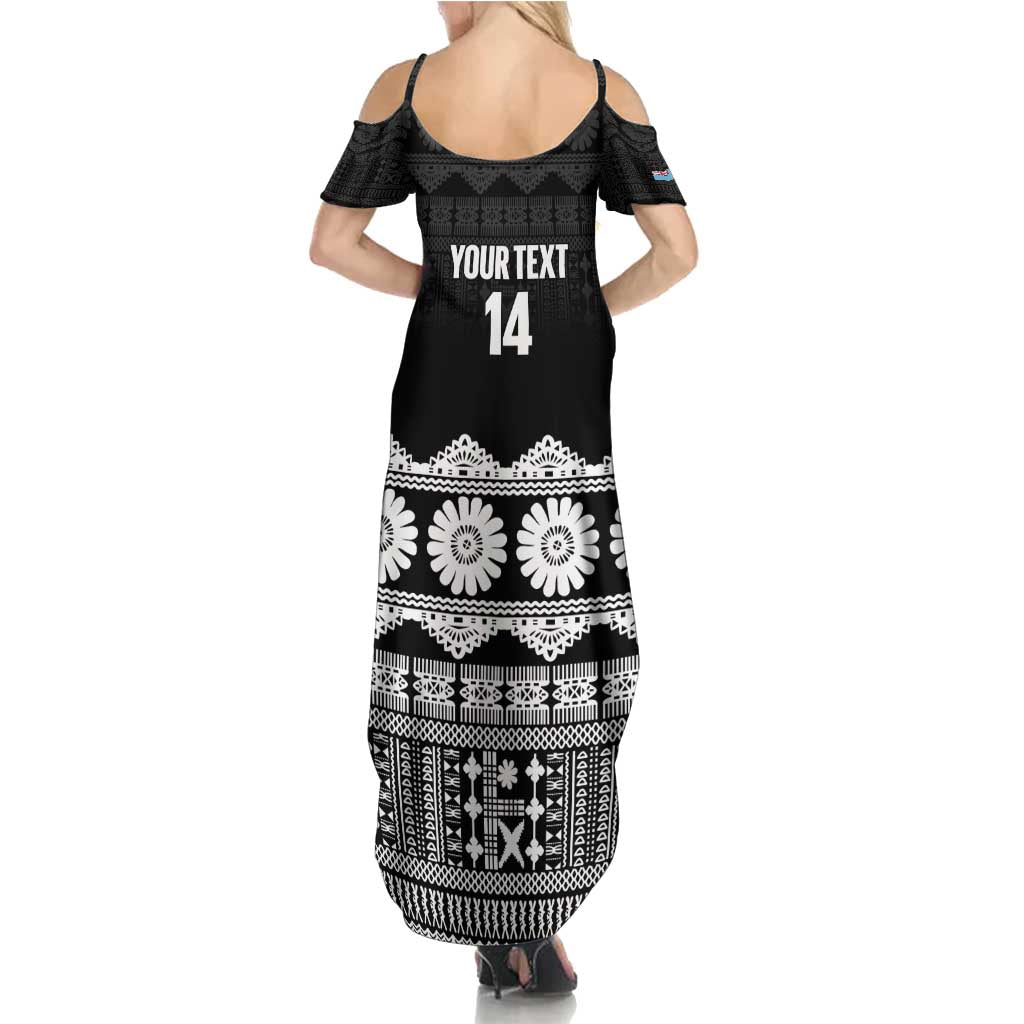 Fiji Tapa Rugby Custom Family Matching Summer Maxi Dress and Hawaiian Shirt Go Fijiana LT14 - Polynesian Pride