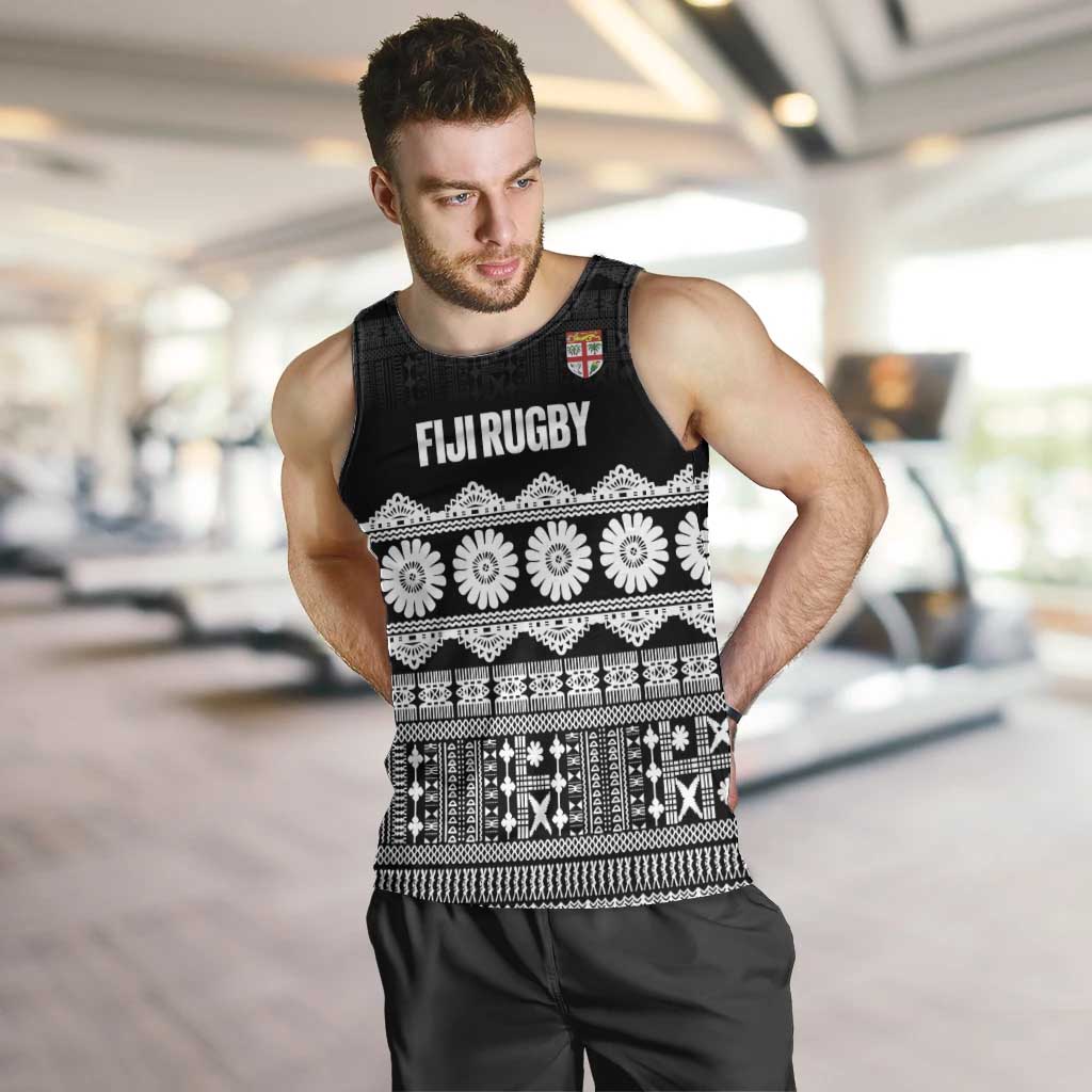 Fiji Tapa Rugby Custom Men Tank Top Go Fijiana - Polynesian Pride