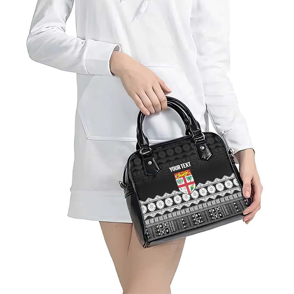 Fiji Tapa Rugby Custom Shoulder Handbag Go Fijiana - Polynesian Pride