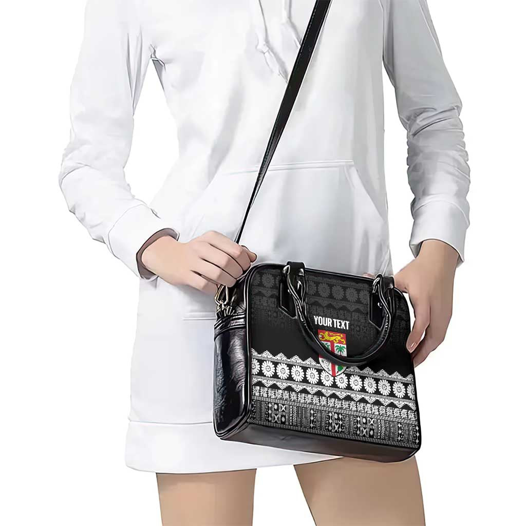 Fiji Tapa Rugby Custom Shoulder Handbag Go Fijiana - Polynesian Pride