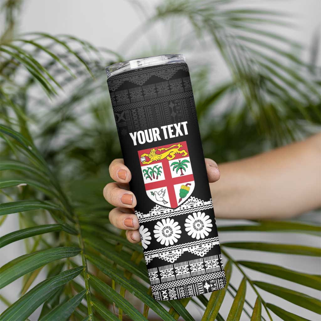 Fiji Tapa Rugby Custom Skinny Tumbler Go Fijiana LT14 - Polynesian Pride