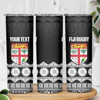 Fiji Tapa Rugby Custom Skinny Tumbler Go Fijiana LT14 - Polynesian Pride