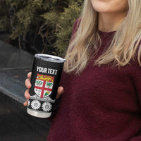 Fiji Tapa Rugby Custom Tumbler Cup Go Fijiana - Polynesian Pride
