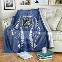 Auckland 2026 Rugby Custom Blanket NZ Maori Silver Fern