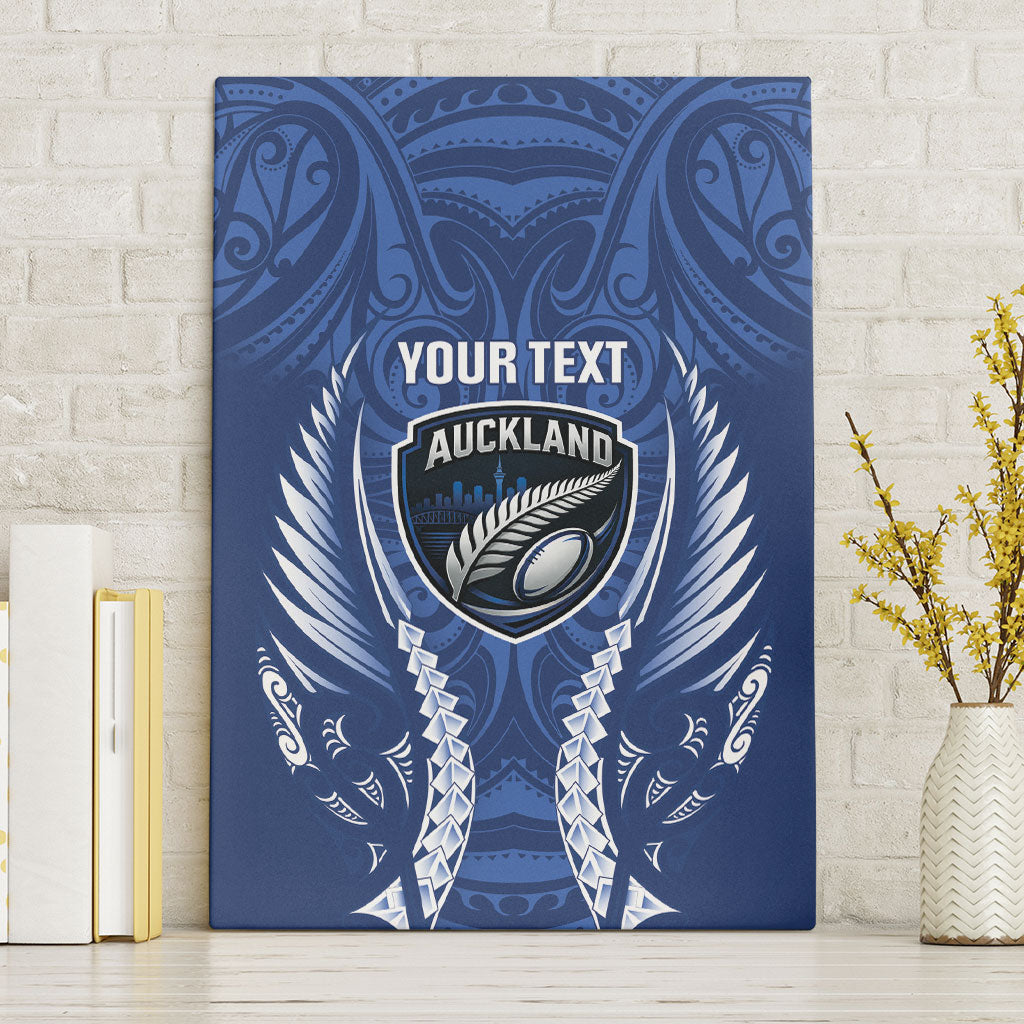 Auckland 2026 Rugby Custom Canvas Wall Art NZ Maori Silver Fern