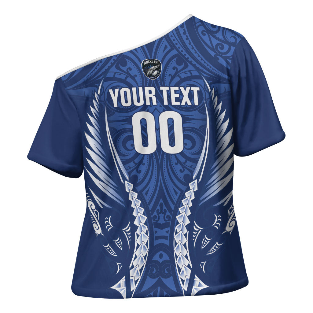Auckland 2026 Rugby Custom Cross Shoulder Shirt NZ Maori Silver Fern LT14 - Polynesian Pride