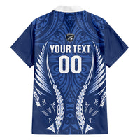 Auckland 2026 Rugby Custom Family Matching Off Shoulder Maxi Dress and Hawaiian Shirt NZ Maori Silver Fern LT14 - Polynesian Pride