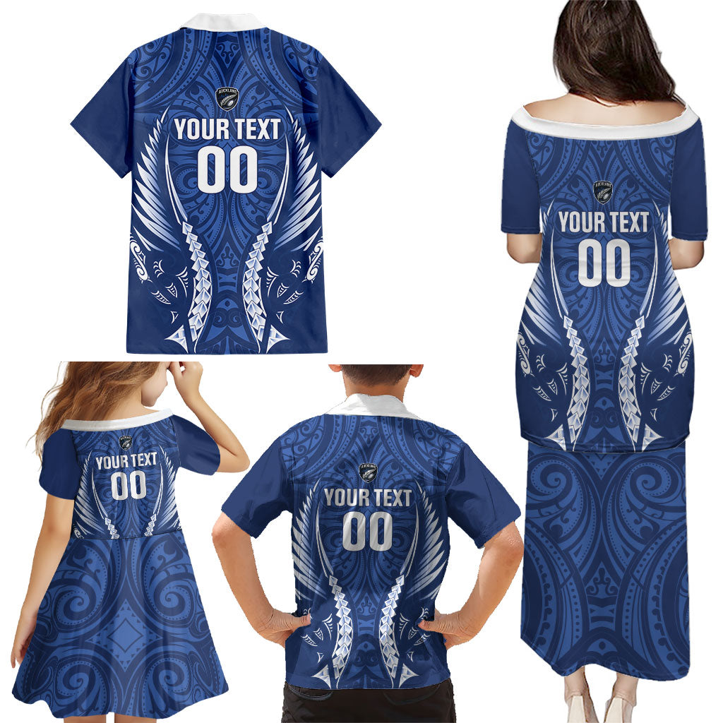 Auckland 2026 Rugby Custom Family Matching Puletasi and Hawaiian Shirt NZ Maori Silver Fern LT14 - Polynesian Pride