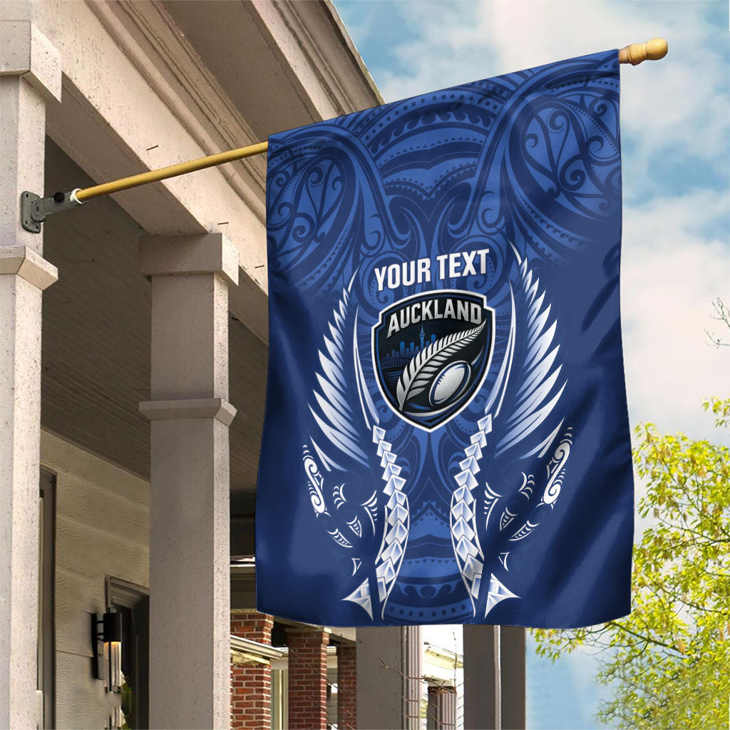 Auckland 2026 Rugby Custom Garden Flag NZ Maori Silver Fern LT14 House Flag Blue - Polynesian Pride