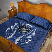 Auckland 2026 Rugby Custom Quilt Bed Set NZ Maori Silver Fern