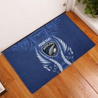 Auckland 2026 Rugby Custom Rubber Doormat NZ Maori Silver Fern LT14 - Polynesian Pride