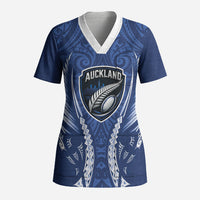 Auckland 2026 Rugby Custom Scrub Top NZ Maori Silver Fern