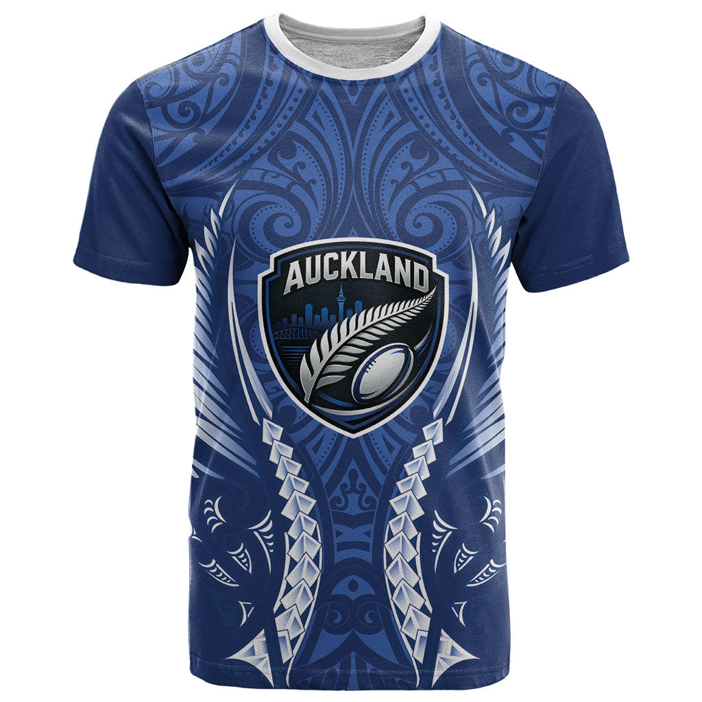 Auckland 2026 Rugby Custom T Shirt NZ Maori Silver Fern