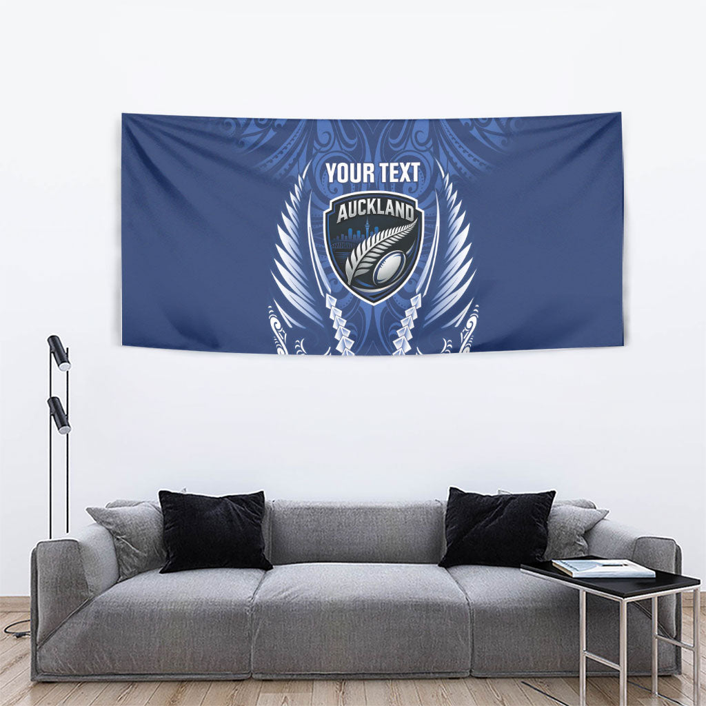 Auckland 2026 Rugby Custom Tapestry NZ Maori Silver Fern