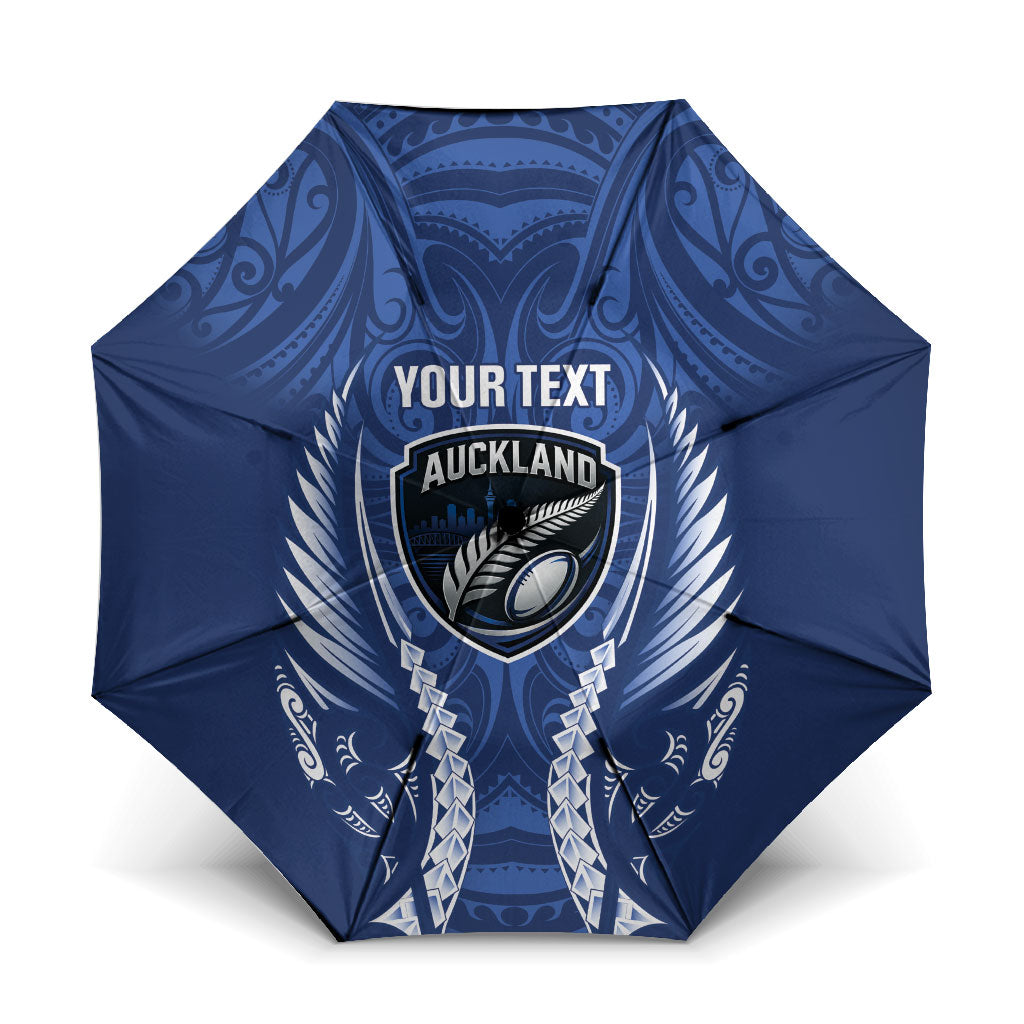Auckland 2026 Rugby Custom Umbrella NZ Maori Silver Fern