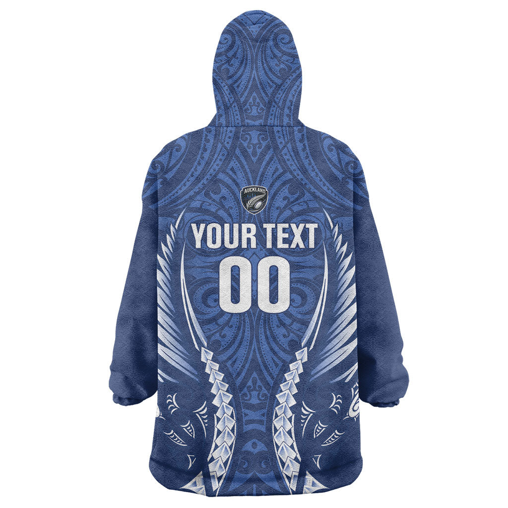 Auckland 2026 Rugby Custom Wearable Blanket Hoodie NZ Maori Silver Fern