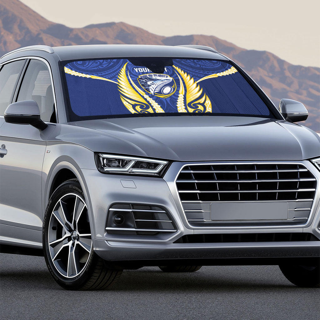 Bay of Plenty 2026 Rugby Custom Auto Sun Shade NZ Maori Silver Fern LT14 - Polynesian Pride