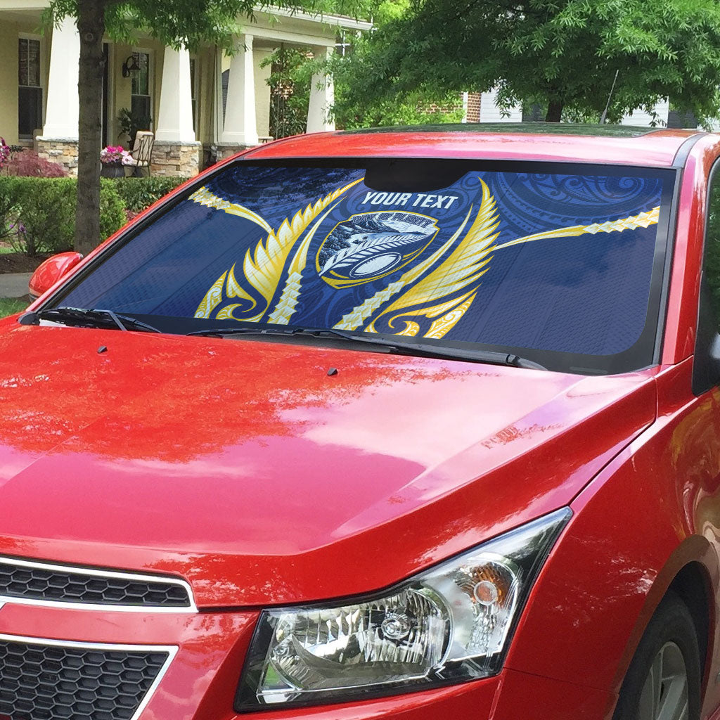 Bay of Plenty 2026 Rugby Custom Auto Sun Shade NZ Maori Silver Fern LT14 - Polynesian Pride