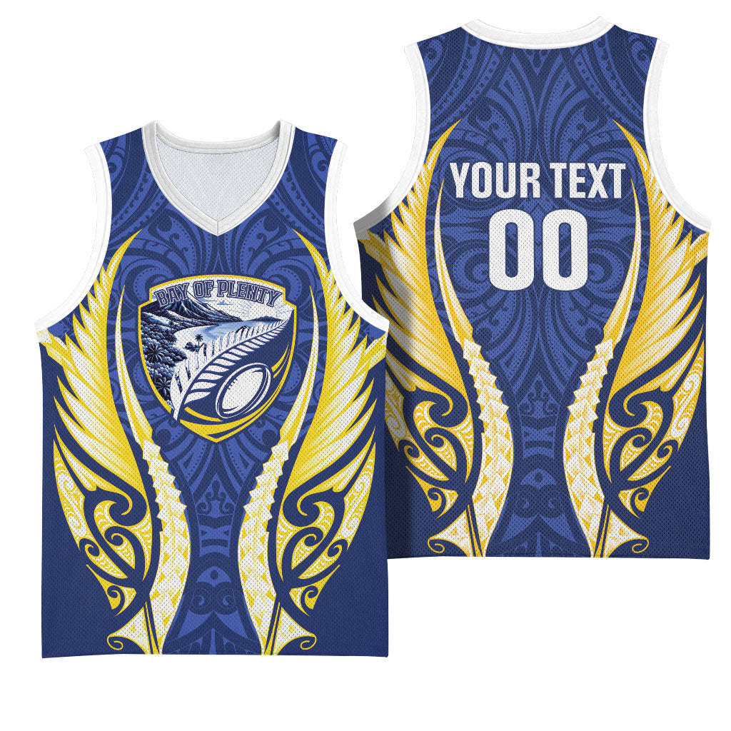 Bay of Plenty 2026 Rugby Custom Basketball Jersey NZ Maori Silver Fern