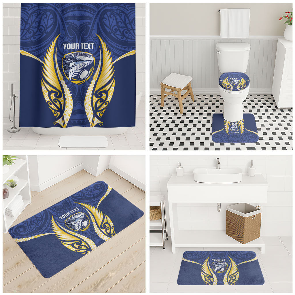 Bay of Plenty 2026 Rugby Custom Bathroom Set NZ Maori Silver Fern LT14 - Polynesian Pride